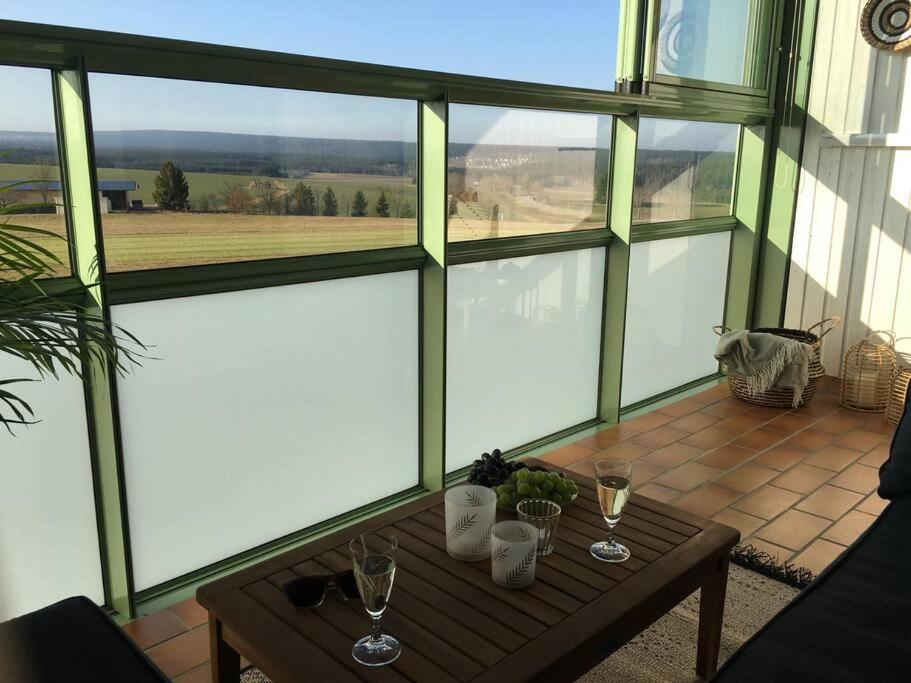 לופינגן Gemuetliches Apartment Mit Wundervollem Weitblick מראה חיצוני תמונה